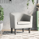 vidaXL Tub Chair faux leather black