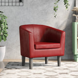 vidaXL Tub Chair faux leather black
