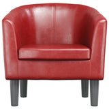 vidaXL Tub Chair faux leather black