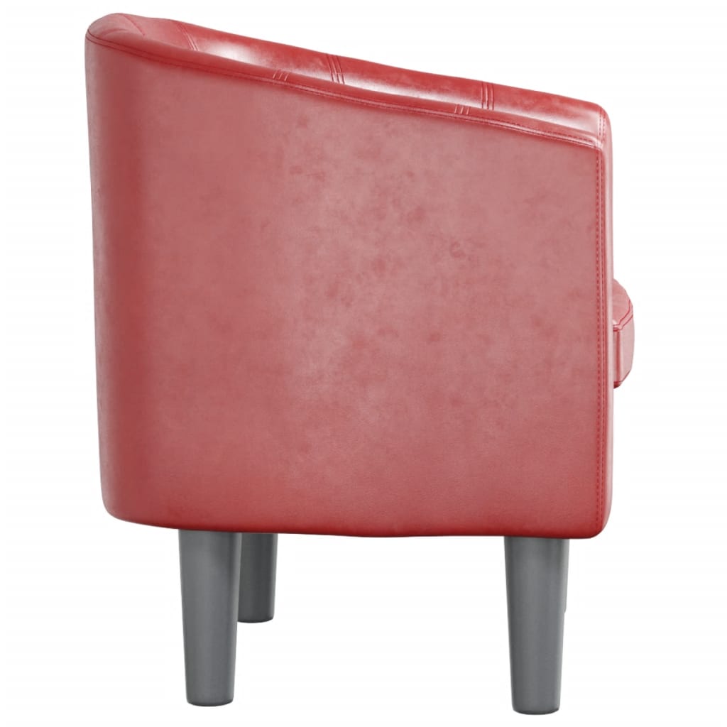 vidaXL Tub Chair faux leather black