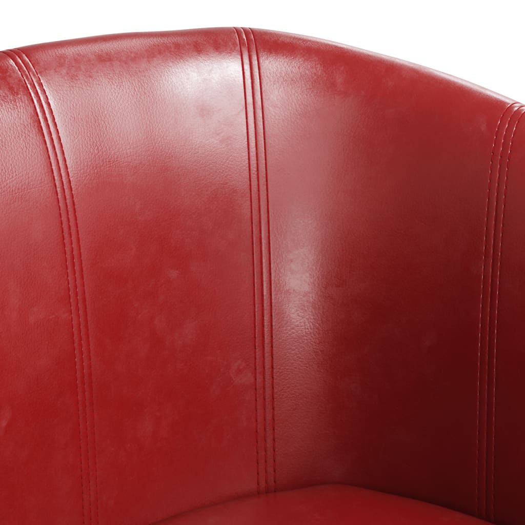vidaXL Tub Chair faux leather black