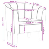 vidaXL Tub Chair faux leather black
