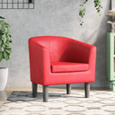 vidaXL Tub Chair faux leather black