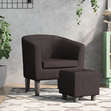 vidaXL Tub Chair faux leather black