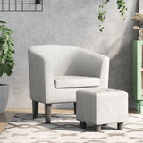 vidaXL Tub Chair faux leather black