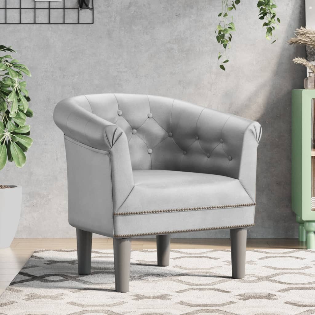 vidaXL Cantilever chair artificial leather brown