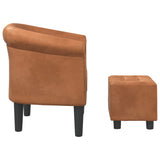 vidaXL Cantilever chair artificial leather brown