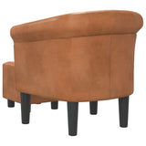 vidaXL Cantilever chair artificial leather brown