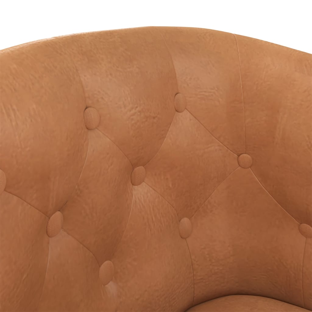 vidaXL Cantilever chair artificial leather brown