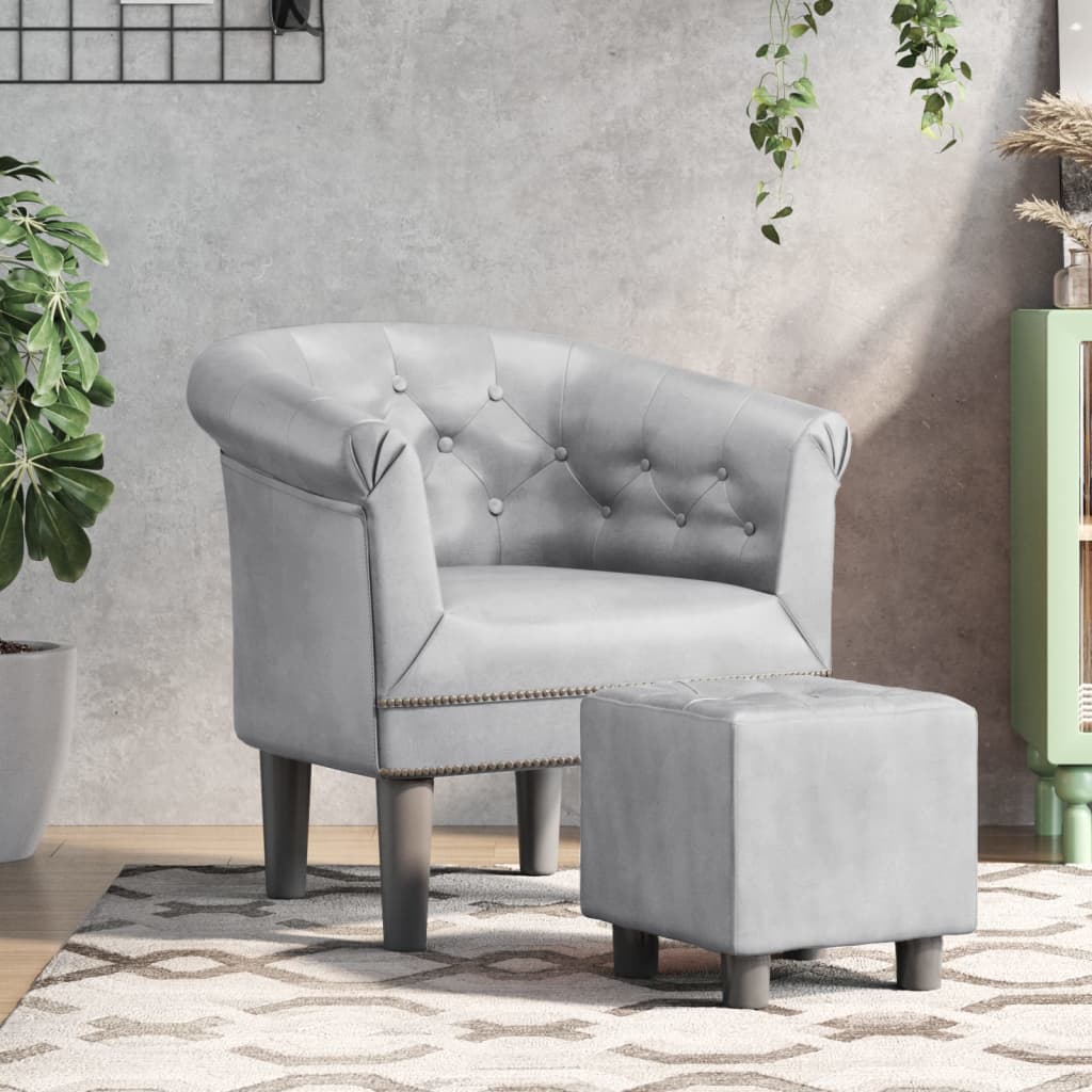 vidaXL Cantilever chair artificial leather brown