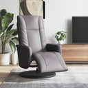 vidaXL Fauteuil verstelbaar met voetensteun kunstleer crèmekleurig