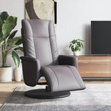 vidaXL Fauteuil verstelbaar met voetensteun kunstleer crèmekleurig