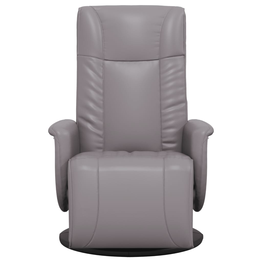 vidaXL Fauteuil verstelbaar met voetensteun kunstleer crèmekleurig