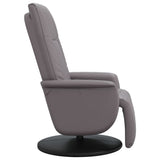 vidaXL Fauteuil verstelbaar met voetensteun kunstleer crèmekleurig