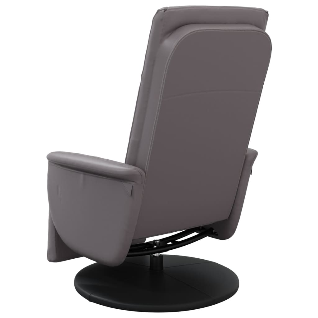 vidaXL Fauteuil verstelbaar met voetensteun kunstleer crèmekleurig