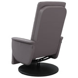vidaXL Fauteuil verstelbaar met voetensteun kunstleer crèmekleurig