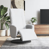 vidaXL Fauteuil verstelbaar met voetensteun kunstleer crèmekleurig
