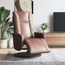 vidaXL Adjustable Massage Recliner with Footrest Faux Leather Cream