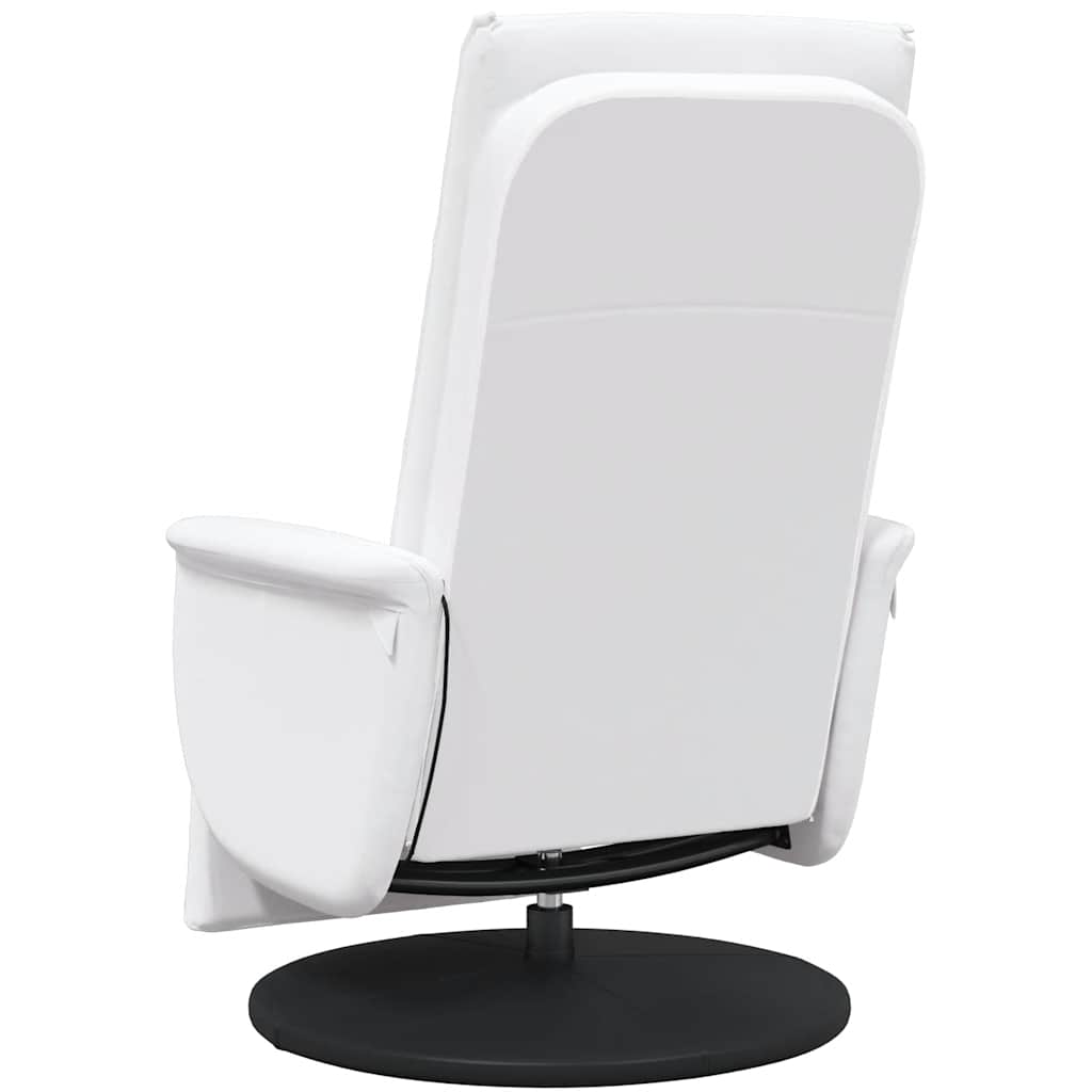 vidaXL Adjustable Massage Recliner with Footrest Faux Leather Cream