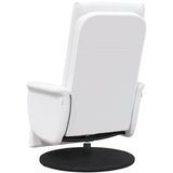 vidaXL Adjustable Massage Recliner with Footrest Faux Leather Cream
