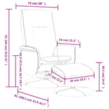 vidaXL Adjustable Massage Recliner with Footrest Faux Leather Black