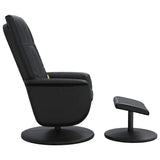 vidaXL Adjustable Massage Recliner with Footrest Faux Leather Black