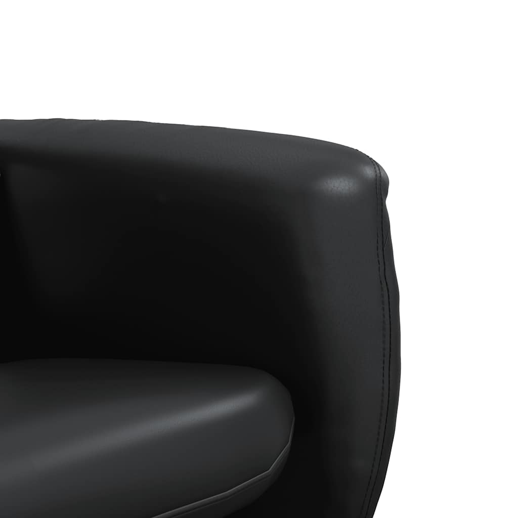 vidaXL Adjustable Massage Recliner with Footrest Faux Leather Black