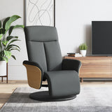 vidaXL Fauteuil verstelbaar met voetensteun stof lichtgrijs