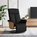 vidaXL Fauteuil verstelbaar met voetensteun stof lichtgrijs