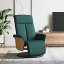 vidaXL Fauteuil verstelbaar met voetensteun stof lichtgrijs
