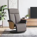 vidaXL Fauteuil verstelbaar met voetensteun stof lichtgrijs