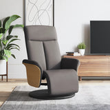 vidaXL Fauteuil verstelbaar met voetensteun stof lichtgrijs