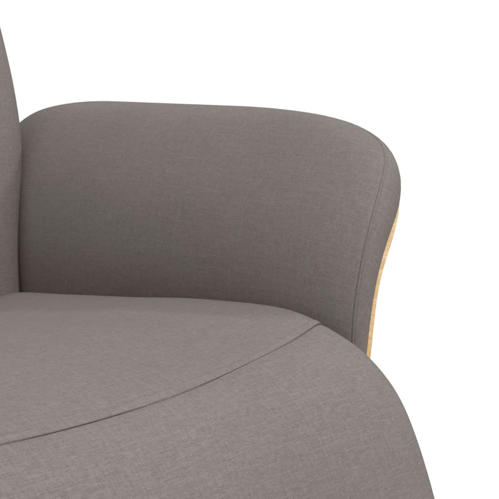 vidaXL Fauteuil verstelbaar met voetensteun stof lichtgrijs