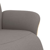 vidaXL Fauteuil verstelbaar met voetensteun stof lichtgrijs
