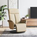vidaXL Fauteuil verstelbaar met voetensteun stof lichtgrijs