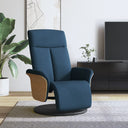 vidaXL Fauteuil verstelbaar met voetensteun stof lichtgrijs