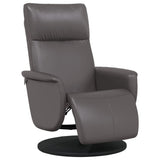 vidaXL Fauteuil verstelbaar met voetensteun kunstleer crèmekleurig