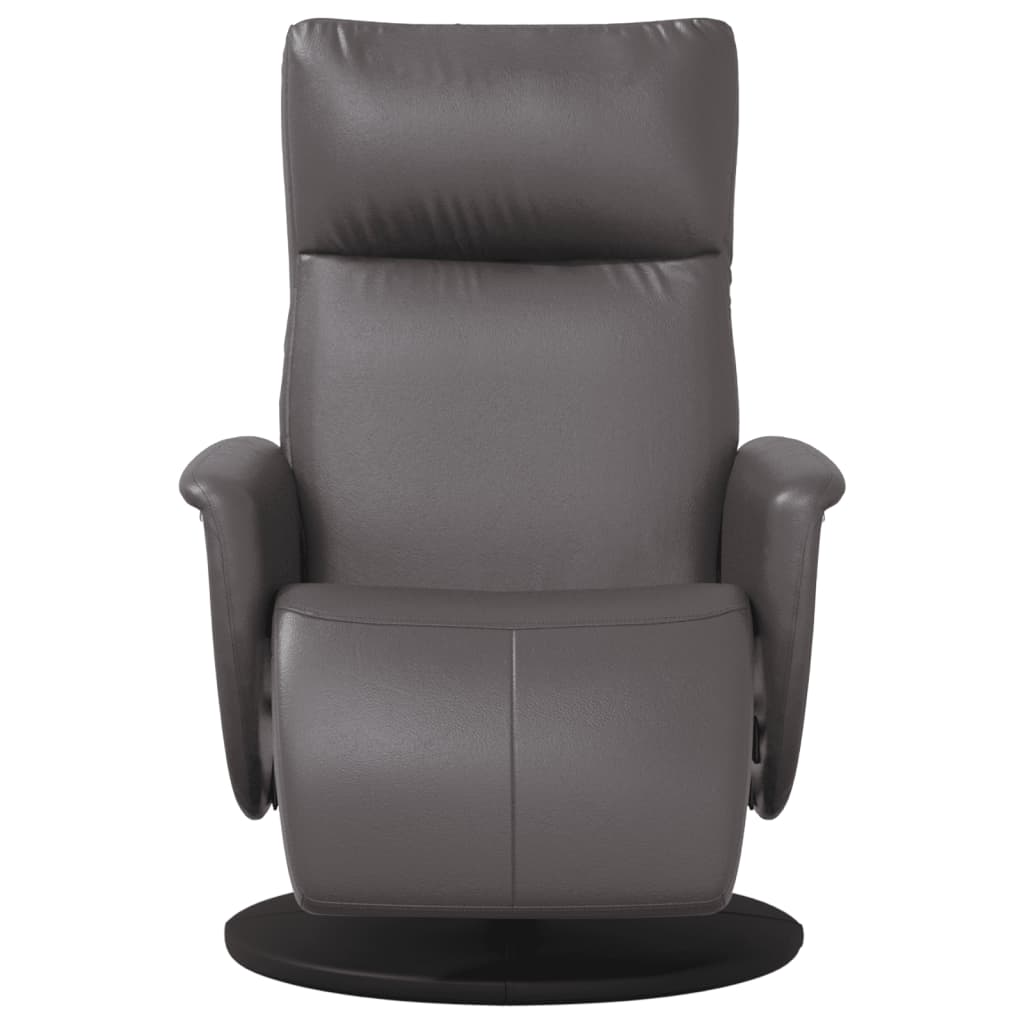 vidaXL Fauteuil verstelbaar met voetensteun kunstleer crèmekleurig