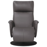 vidaXL Fauteuil verstelbaar met voetensteun kunstleer crèmekleurig