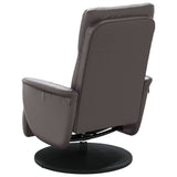vidaXL Fauteuil verstelbaar met voetensteun kunstleer crèmekleurig