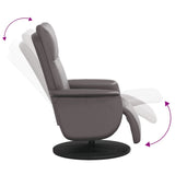 vidaXL Fauteuil verstelbaar met voetensteun kunstleer crèmekleurig