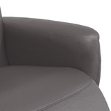 vidaXL Fauteuil verstelbaar met voetensteun kunstleer crèmekleurig