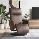 vidaXL Adjustable Massage Chair with Footrest Faux Leather Cream
