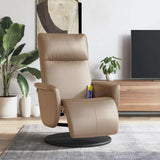vidaXL Adjustable Massage Chair with Footrest Faux Leather Cream