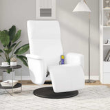 vidaXL Adjustable Massage Chair with Footrest Faux Leather Cream
