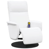 vidaXL Adjustable Massage Chair with Footrest Faux Leather Cream