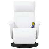 vidaXL Adjustable Massage Chair with Footrest Faux Leather Cream
