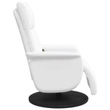 vidaXL Adjustable Massage Chair with Footrest Faux Leather Cream