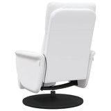 vidaXL Adjustable Massage Chair with Footrest Faux Leather Cream