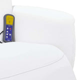 vidaXL Adjustable Massage Chair with Footrest Faux Leather Cream